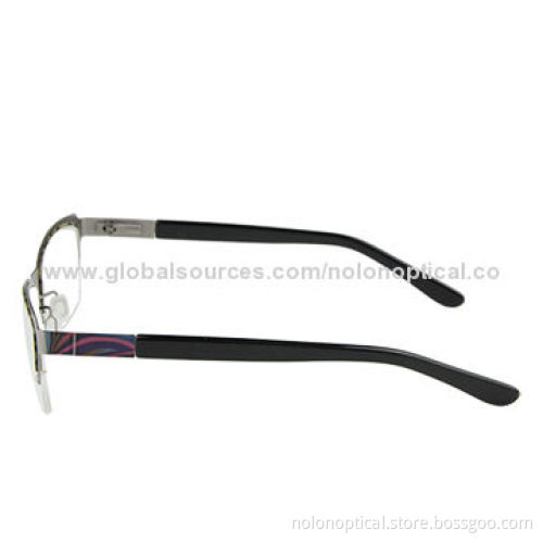 Stainless steel Rimless Frame with Colorful Wave-like Pattern
